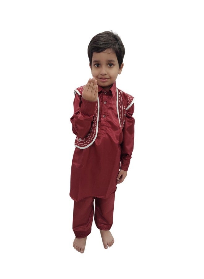 BookMyCostume Polyester Kashmiri Pathani Suit Indian State Fancy Dress Costume for Boys and Adults 6-7 Years - Image 3